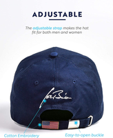 Lancaster X Joe Biden Hat [White, Navy] - Slim Fit Soft Cotton Baseball Cap for Men Women. Lets Go Joe 2020.